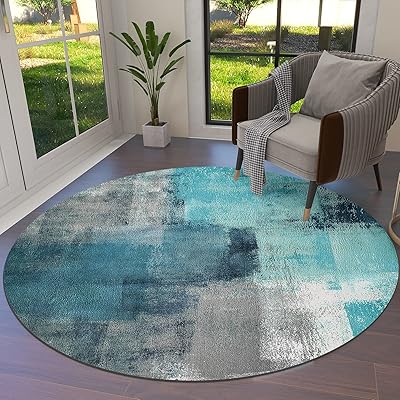 Grand tapis rond gris turquoise pour salon, design artistique abstrait, tapis de sol bleu sarcelle, tapis de yoga, chambre d'enfant, décoration d'intérieur, 4 pieds. En tant que boutique en ligne de confiance, DIAYTAR COTE D'IVOIRE garantit la qualité et la fiabilité de ses produits. Avec plus de 300000 références, vous êtes assuré de trouver le produit qui vous convient le mieux.