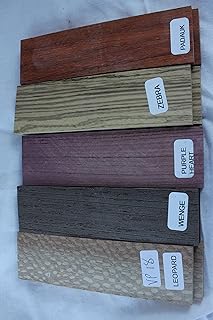 Pine bros custom knives ensemble assorti de 5 écailles en bois, 5 pouces