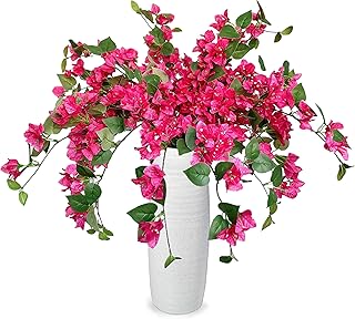 Paquet de 16 tiges de fleurs de bougainvilliers en soie à suspendre pour décoration de fête de mariage, couronne et décoration de jardin diy - 30,5 pouces (fuchsia). Chez DIAYTAR COTE D'IVOIRE, nous visons à vous offrir la plus grande sélection de produits en ligne, allant des électroniques aux produits de maison, en passant par la mode et bien plus encore, pour faciliter vos achats.