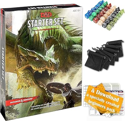 Dungeons dragons beginner's collection 5th edition dnd dés dans un sac