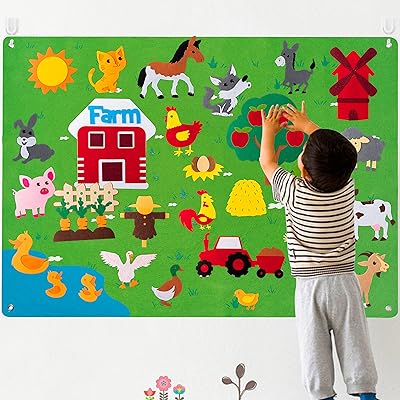 Ensemble de papier d'histoire en feutre d'animaux de la ferme 9,5 cm, 38