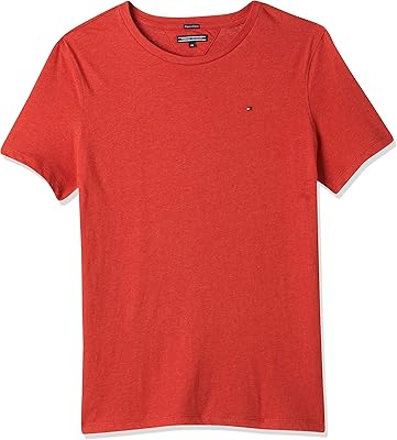 Tommy hilfiger kids basic knit t-shirt à manches courtes, taille s, rouge