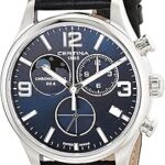 Montre à quartz suisse certina ds8 chronographe phase de lune pour homme