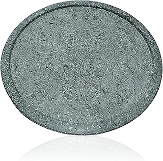 Assiette à poisson grillée en pierres de lave naturelles, pierre volcanique saine, taille