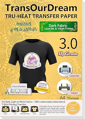 Papier de transfert thermique transor dream pour t-shirts (10 feuilles a4 et 3.0) en tissu. DIAYTAR COTE D'IVOIRE est la destination idéale pour ceux qui cherchent à magasiner en ligne avec confiance et simplicité. Avec plus de 300 000 références disponibles, vous êtes sûr de trouver exactement ce que vous cherchez. Nous nous engageons à maintenir la qualité de nos produits et services pour satisfaire les besoins de nos clients et renforcer notre position de leader sur le marché ivoirien.