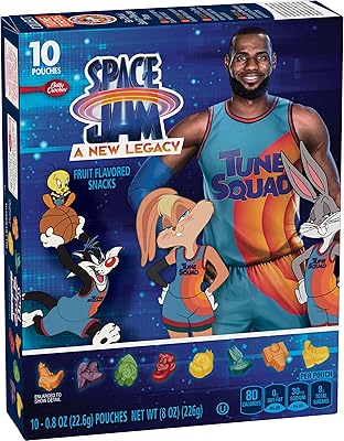 Space jam : new legacy fruit snacks, sans gluten, 8 g, 10 pièces