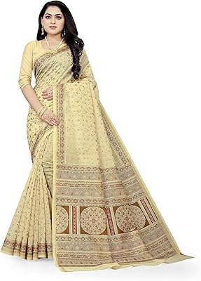 Sari pour femme en coton, tissu ethnique indien, sari de mariage avec chemisier