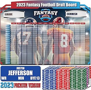 Kit fantasy football draft board 2023-2024 - grand ensemble avec 576 étiquettes de joueurs - édition couleur premium [14 équipes 20 tours]. DIAYTAR COTE D'IVOIRE est une boutique en ligne généraliste qui propose plus de 300 000 références de produits, faisant d'elle l'un des leaders du e-commerce en Côte d'Ivoire. Avec une large gamme de produits, les clients peuvent trouver tout ce dont ils ont besoin en un seul endroit. DIAYTAR COTE D'IVOIRE se distingue par sa qualité de service et sa fiabilité.