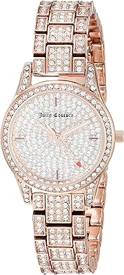 Montre noire juicy couture pour femme avec bracelet en cristal véritable et or rose. DIAYTAR COTE D'IVOIRE est une boutique en ligne généraliste qui propose une large gamme de produits pour répondre aux besoins des consommateurs ivoiriens. Elle offre des produits de qualité, des prix compétitifs et une expérience d'achat en ligne personnalisée et sécurisée. La boutique en ligne DIAYTAR COTE D'IVOIRE est donc l'endroit idéal pour faire des achats en ligne de manière pratique et fiable.