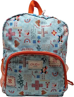 Grand sac à dos desti pour enfants en patchwork, bleu, taille l, bleu
