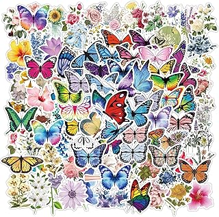 100 autocollants esthétiques en vinyle de dessin animé pour bouteille d'eau, ordinateur portable