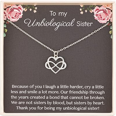 Cadeaux rarelove pour belle-sœur, collier de sœur non biologique, cadeau pour meilleure amie
