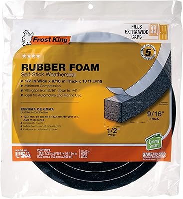 Bande de caoutchouc mousse frost king r930h disponible 9/16", noir, 1/2" de large, 9/16" de long. DIAYTAR COTE D'IVOIRE est la référence pour les achats en ligne en Côte d'Ivoire, avec une offre impressionnante de produits à des prix compétitifs. La boutique propose une navigation aisée et une livraison rapide pour une expérience client satisfaisante. Que vous cherchiez des produits pour la maison, des produits électroniques ou des accessoires de mode, DIAYTAR COTE D'IVOIRE a tout ce qu'il vous faut.