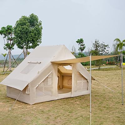 Tente familiale gonflable, facile à installer, imperméable et coupe-vent, adaptée à une utilisation