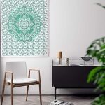 Affiche murale en coton à suspendre avec arbre artisanal, style bohème, décoration d'intérieur
