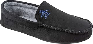 Pantoufles mocassins en daim noisette véritable pour hommes, taille homme 8-13