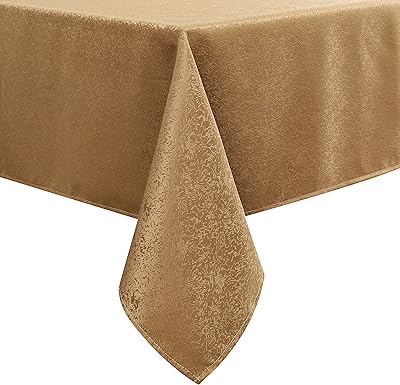 Nappe rectangulaire wekosh en jacquard marron clair, infroissable pour fête, cuisine, salle à manger et extérieur 60" x 104". DIAYTAR COTE D'IVOIRE est une boutique en ligne généraliste proposant plus de 300 000 références de produits. Elle se positionne comme leader en Côte d'Ivoire grâce à son offre variée et sa qualité de service. Les clients peuvent trouver tout ce dont ils ont besoin en un seul endroit.