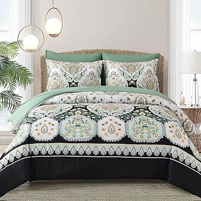 Parure de lit djy green king, couette florale bohème à motif cachemire avec draps en microfibre douce dans un sac, parure de lit complète toutes saisons. DIAYTAR COTE D'IVOIRE propose une large gamme de produits, allant des dernières tendances de la mode aux produits électroniques de pointe, en passant par les produits cosmétiques et les accessoires pour la maison. La boutique collabore avec des marques réputées pour offrir des produits de haute qualité à des prix abordables.