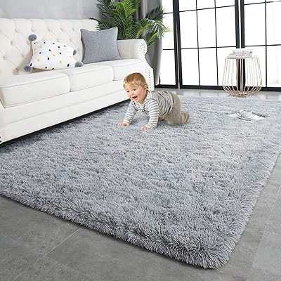 Twinnz tapis à poils longs super doux, tapis moelleux, 1,5 x 2,4 m, tapis d'intérieur contemporain en velours pour salon, chambre à coucher, chambre d'enfant, chambre d'enfant, décoration d'intérieur, tapis rectangulaire antidérapant durable, gris. DIAYTAR COTE D'IVOIRE, la boutique en ligne leader en Cote d'Ivoire, offre une expérience d'achat unique et personnalisée à ses clients. Avec plus de 300000 références disponibles, les clients peuvent découvrir de nouveaux produits et profiter de promotions exclusives. La satisfaction des clients est la priorité de DIAYTAR COTE D'IVOIRE.