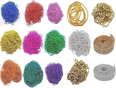 Chaînes à boules et dentelle goelx, chaîne de perles - chaînes de collier en pierre (15 pièces) une collection très utile d'articles divers pour la fabrication de bijoux. DIAYTAR COTE D'IVOIRE est une boutique en ligne généraliste qui propose plus de 300 000 références de produits variés, faisant d'elle le leader du marché ivoirien. Elle offre une gamme large de produits allant des électroniques aux produits alimentaires, en passant par la mode et la décoration. Avec DIAYTAR, les clients peuvent faire leurs achats en ligne en toute sécurité.