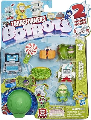 Ensemble de jeu transformers botbots 2, 8 pièces - figurines mystérieuses à collectionner
