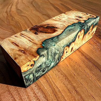 Bloc stable en bois hybride de loupe, bloc rond en bois, manche vierge
