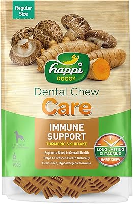 Happi doggy dental chew care-soutien immunitaire-4\" (6 pièces)-150g. Diaytar Cote d'Ivoire, leader du commerce en ligne en Côte d'Ivoire, propose une sélection immense de plus de 300 000 références pour satisfaire tous les besoins de ses clients.