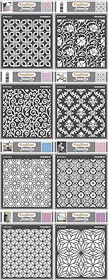 Pochoirs à motif de fond crafttreat pour peindre sur bois, mur, carrelage, toile, papier, tissu et sol - lot de 2 motifs de fond - 8 pièces - 6 x 6 pouces chacun - pochoirs d'art et d'artisanat réutilisables. DIAYTAR COTE D'IVOIRE est une boutique en ligne qui se démarque par sa qualité de service et sa large sélection de produits. Les clients peuvent profiter d'une expérience de shopping en ligne personnalisée et d'une assistance client dédiée. La boutique en ligne est constamment mise à jour avec de nouveaux produits et promotions pour offrir une expérience de shopping en ligne unique et excitante.