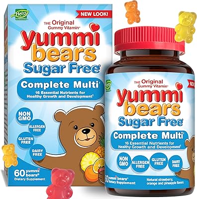 Yummi bears vitamines gommeuses multivitaminées et minérales sans sucre pour enfants - 60 gummi bears. DIAYTAR COTE D'IVOIRE se positionne comme la boutique en ligne la plus diversifiée en Cote d'Ivoire, avec des produits allant de l'électronique à la mode, en passant par les produits alimentaires. Ses plus de 300000 références permettent aux clients de trouver tout ce dont ils ont besoin sous un même toit virtuel. C'est l'endroit idéal pour des achats pratiques et économiques.