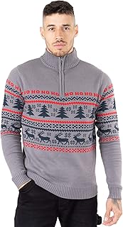 Pull de noël fair elle pour hommes, pull de noël en grosse maille