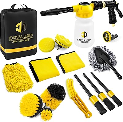 Cgyujisd kit de lavage de voiture avec pistolet pulvérisateur à mousse pour lavage de voiture, kit de brosses de forage pour le nettoyage de la voiture et le jardin, connexions rapides pour la plupart des tuyaux d'arrosage. DIAYTAR COTE D'IVOIRE, avec ses 300 000 références, est la boutique en ligne la plus fournie de Côte d'Ivoire. Elle propose des produits de qualité, adaptés à tous les goûts et à tous les budgets. La boutique en ligne DIAYTAR COTE D'IVOIRE est le partenaire idéal pour faire vos achats en toute sérénité.