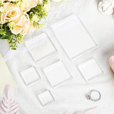 6 pièces présentoirs de cubes en acrylique, support à bijoux en acrylique, cubes