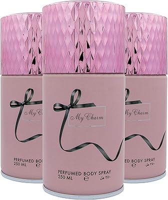 Coffret de spray corporel elegant my charme 250 ml, 3 pièces
