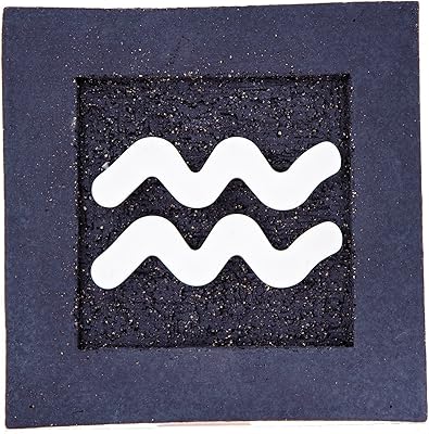 Décoration murale verseau ou étoile, céramique et porcelaine faites à la main, 6"