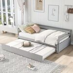 Lit de repos sosfoam double ou jumeau avec support, bois massif avec tête