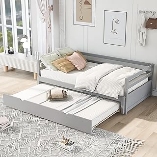 Lit de repos sosfoam double ou jumeau avec support, bois massif avec tête