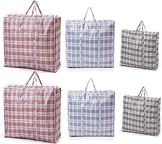 Lot de 6 sacs de rangement à linge robustes - grands sacs