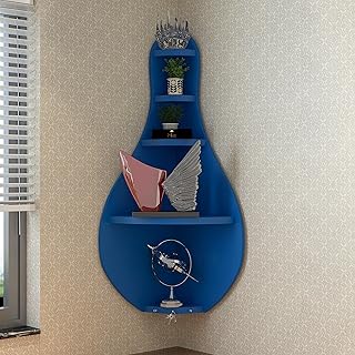 Grande étagère murale en bois de luxe fresca twist par wood twist (bleu)