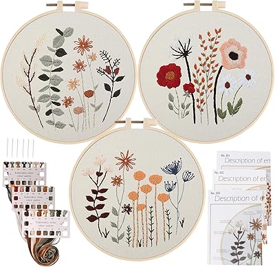 Up home kit de broderie pour débutant 3 pièces, kits de point de croix estampés avec de jolis motifs de fleurs et de plantes avec 1 cerceau à broder et des fils colorés pour adultes et enfants. DIAYTAR COTE D'IVOIRE, leader du e-commerce en Côte d'Ivoire, propose une large gamme de produits avec plus de 300 000 références. Vous pouvez trouver tout ce dont vous avez besoin, de l'électronique aux vêtements, en passant par les produits alimentaires. La boutique en ligne est fiabilité et offre des services de livraison rapides.