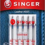 Aiguilles pour machine à coudre en cuir singer, taille 90/14, 100/16 - 5