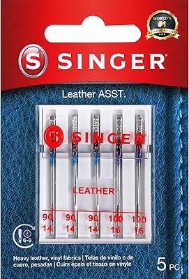 Aiguilles pour machine à coudre en cuir singer, taille 90/14, 100/16 - 5