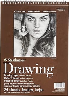 Carnet de croquis strathmore série 400 (400-4), 9" x 12", ivoire/crème, 24 feuilles
