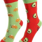 Pavilion gift company chaussette unisexe taco et avocat, vert, moyen, gris chiné, m
