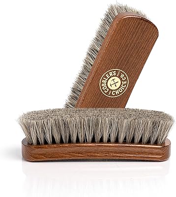 Brosse à chaussures - brosse à chaussures 100 % crin de cheval