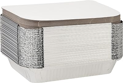 Récipient de conservation des aliments jetable hot pack, récipient rectangulaire en aluminium amovible de 1200 ml avec couvercle, 50 pièces, argent. DIAYTAR COTE D'IVOIRE est une boutique en ligne généraliste qui propose une vaste gamme de produits. Avec plus de 300 000 références, cette boutique en ligne est devenue la référence pour les consommateurs ivoiriens. La qualité des produits et le service client sont les priorités de DIAYTAR COTE D'IVOIRE.