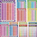 12 affiches éducatives de mots à vue et de familles de mots, matériel