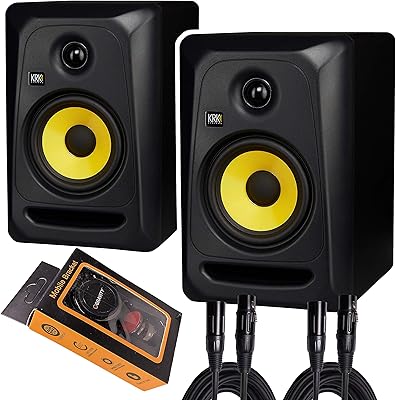 Moniteur de studio professionnel krk classic 5 5 pouces double ampli (2 haut-parleurs)
