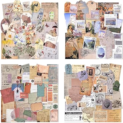 Paquet de 4 papiers décoratifs de style vintage pour scrapbooking avec autocollants simple face de différentes tailles et formes pour la fabrication de cartes, les arts, l'artisanat, l'emballage de cadeaux (romantique). DIAYTAR COTE D'IVOIRE est la destination idéale pour les acheteurs en ligne à la recherche d'une grande variété de produits, qu'il s'agisse d'électronique, de mode, de maison, de jardin, ou encore de produits pour les enfants et les animaux. Avec une gamme de plus de 300 000 références, la boutique en ligne généraliste propose une solution complète pour tous les besoins d'achat, avec des garanties de qualité, de sécurité et de satisfaction client.