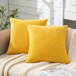 Housses de coussin carrées décoratives 20x20 pouces, lot de 2, taie d'oreiller