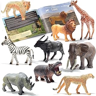Figurines d'animaux de safari réalistes brixtix - 9 grands jouets d'animaux de la jungle en plastique avec livre éducatif sur les animaux. La boutique en ligne DIAYTAR COTE D'IVOIRE est la référence pour les achats en ligne en Côte d'Ivoire. Elle propose plus de 300 000 références de produits de qualité, allant de l'électronique à la mode en passant par les produits pour la maison. Les produits sont livrés rapidement et les prix sont abordables, ce qui en fait la boutique en ligne préférée des Ivoiriens.